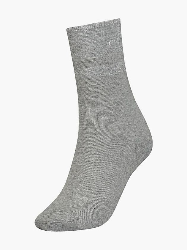 Calvin Klein USA Lurex Gift Box Womens Socks Grey 4809735-EJ